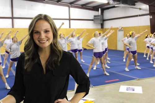 Annie McFadden, cheerleading coach at Mount St. Mary Academy. “It’s not just using pom-poms and cheering on your team. Now cheerleaders are expected to tumble, stunt, jump, dance and cheer.”  