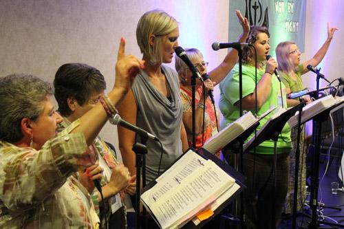 Singers and a seven-piece band provided lively music throughout the conference. 