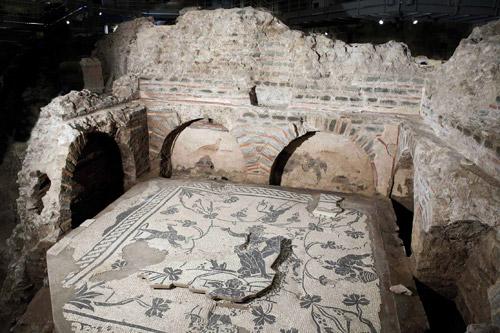 Necropolis under Vatican City State will open to visitors in early 2014
Mud and gravel slides entombed five centuries of pre- and early Christian burials, keeping the "city of the dead" sealed for two millennia. CNS/Vatican Museums photo