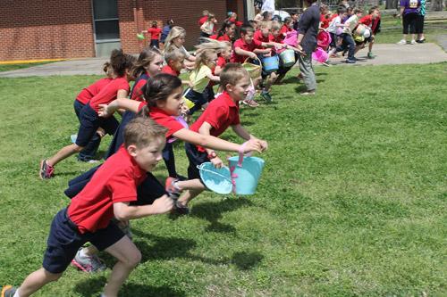 Kindergarten and 1st graders at St. Joseph Elementary School in Conway held Easter egg hunts on April 17. 