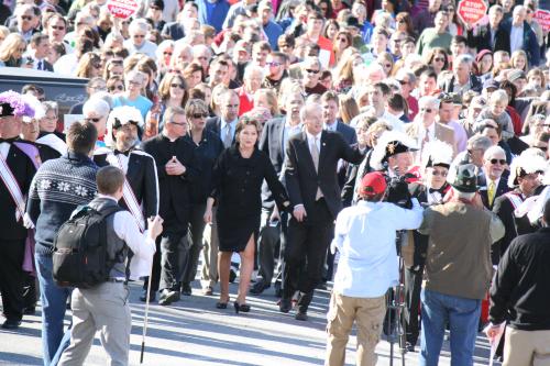 Thousands, including new Arkansas Gov. Asa Hutchinson, took part in the annual March for Life Jan. 18. (Malea Hargett)