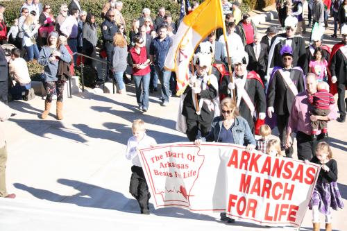 Several Catholic parishes from around the state traveled to Little Rock to participate in the annual March for Life Jan. 18. (Malea Hargett)