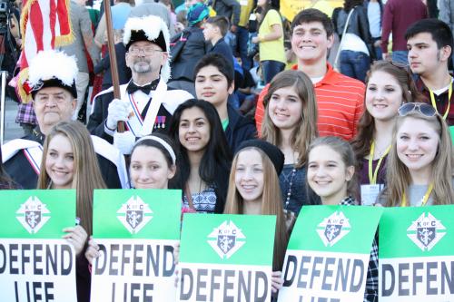 Many Catholic youth participated in this year's March for Life on Jan. 18. (Malea Hargett)