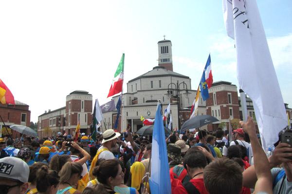 Pilgrims flocked to Wawel Cathedral, The Cathedral of John Paul II during World Youth Day. (Courtesy Joanna Murphy) 