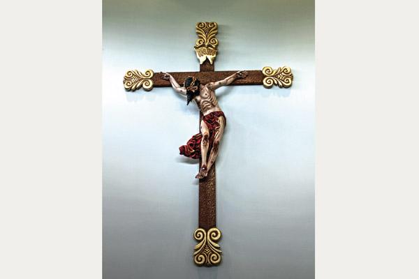 This photo of an ornate crucifix at the diocesan House of Formation in Little Rock by Robert Alexander tied for third place in the contest. 