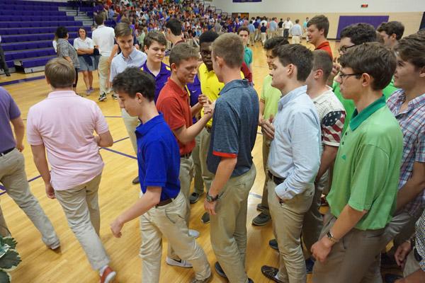 Aubrey Volpert said the support from his brothers at Catholic High has been instrumental in his courage to answer God’s call to the priesthood. (Aprille Hanson photo)