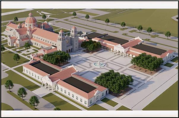Representatives from the new 2,000-seat Blessed Stanley Rother Shrine toured Arkansas in October to discuss Rother, an American priest who worked in Guatemala and was brutally martyred there in 1981, and the new church (shown in a rendering), which will be dedicated Feb. 17. (Courtesy Archdiocese of Oklahoma City)

