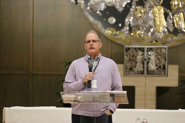 Conference organizer Brian Gilmartin said the 600 attendees at this year’s Arkansas Catholic Men's Conference was up 50 percent from a year ago. The event was held at Christ the King Church in Little Rock on “Super Bowl Saturday,” Feb. 11. (Chris Price photo)