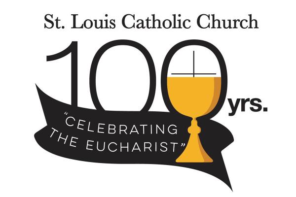 Courtesy St. Louis Church. In celebration of their parish building’s 100th anniversary, parishioners at St. Louis Church in Camden created a centennial logo to mark the special occasion.
