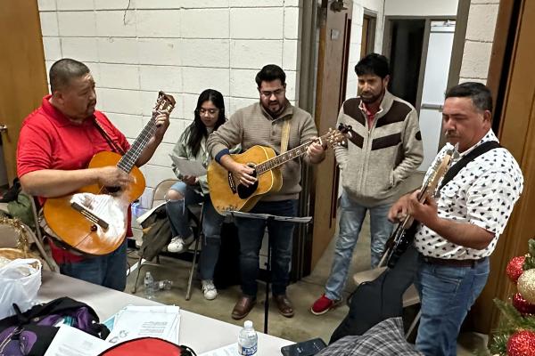 Parishioners at St. Rose of Lima in Carlisle sing Mexican lullabies to the Christ Child while rocking it during this Mexican tradition. 