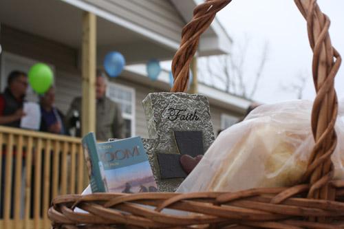 Welcome gift baskets were given to the new homeowners. (Aprille Hanson)