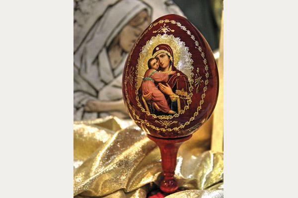 Robert C. Alexander won second place with this photo of a decorative egg on display during Mass honoring Our Lady of Antipolo at Our Lady of Good Counsel Church in Little Rock.