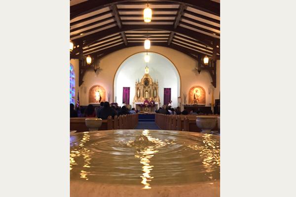 Judy Peters' photo of the baptismal font at St. Mary Church in Hot Springs received honorable mention.