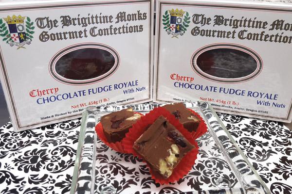 Marshmallow cream made by the Brigittine Monks helps set their fudge apart, including the holiday favorite Cherry Chocolate Fudge Royale with Nuts.