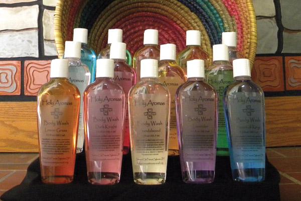Holy Aromas Body Wash is made using essential oils and other natural ingredients by the Sisters of St. Francis in Sylvania, Ohio. There are 14 scents, including four designed for men.