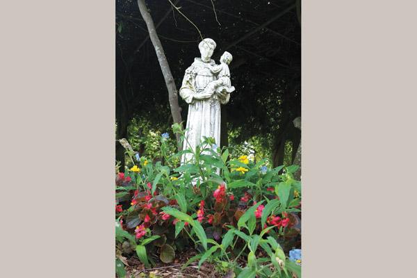 Aubrey Volpert also received an honorable mention for this photo of a statue surrounded by flowers on the grounds of Subiaco Abbey. 