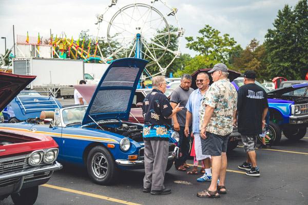 A car show brought parishioners and visitors to St. Raphael Church in Springdale Aug. 18. (Travis McAfee photo)