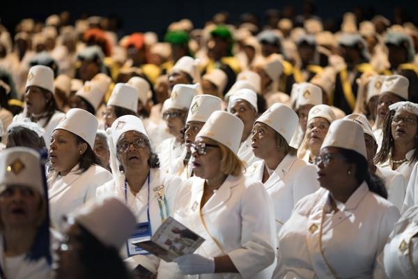 The Knights of Peter Claver Ladies Auxiliary sing at the mass of Thanksgiving at their 104th national convention Aug. 2-7, 2019, at the Georgia World Congress Center in Atlanta. (Photo courtesy The Knights of Peter Claver)