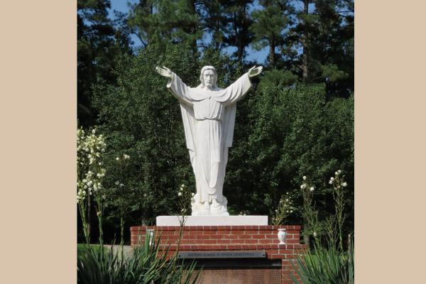 Sister Maria Rose Carter won third place with her photo of this statue of the risen Christ at Holy Angels Convent in Jonesboro.