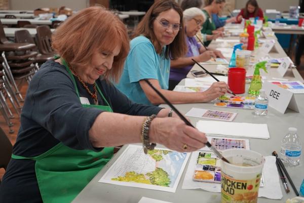 Parishioners of St. Joseph Church in Conway had the opportunity to blend art and spirituality at the “Paint, Paper & Prayer: Awaken Your Inner Artist” workshop April 30.  