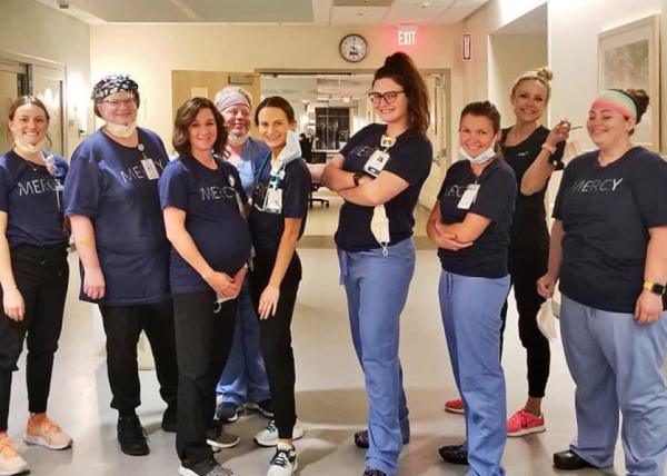 Nurses in Catholic hospitals across the state, such as the perinatal nurses shown here at Mercy NWA in Rogers, are providing care in spite of the nursing shortage. Courtesy Mercy NWA 