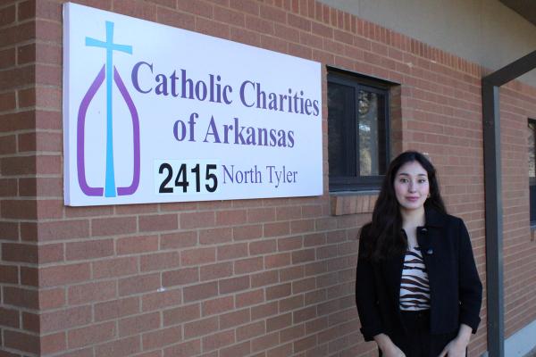 Afghan refugee Basira Faizy escaped Afghanistan with her family when the Taliban attacked. Now, she works at Catholic Charities of Arkansas helping other refugees settle into their new home. Katie Zakrzewski