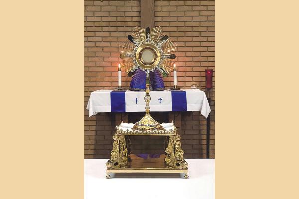 Mary Compton of Hope won second place in the contest with this photo of the Blessed Sacrament in the adoration chapel at Our Lady of Good Hope Church.